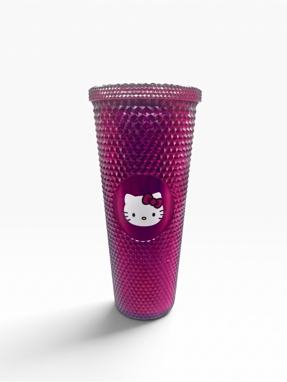 Sanrio Hello Kitty Wine-Colored Textured Acrylic Travel Cup – 24 oz